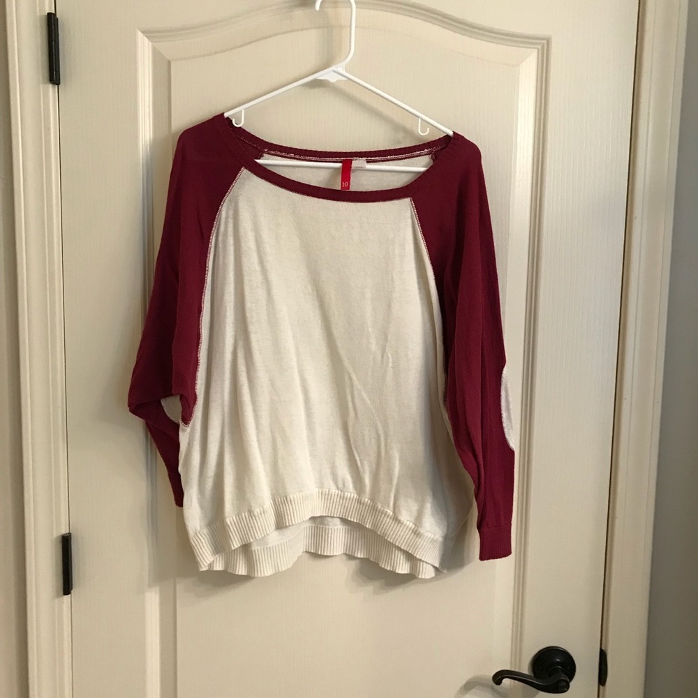 Patch Sleeve Crop Sweater